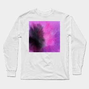 Abstract in pink black and purple Long Sleeve T-Shirt